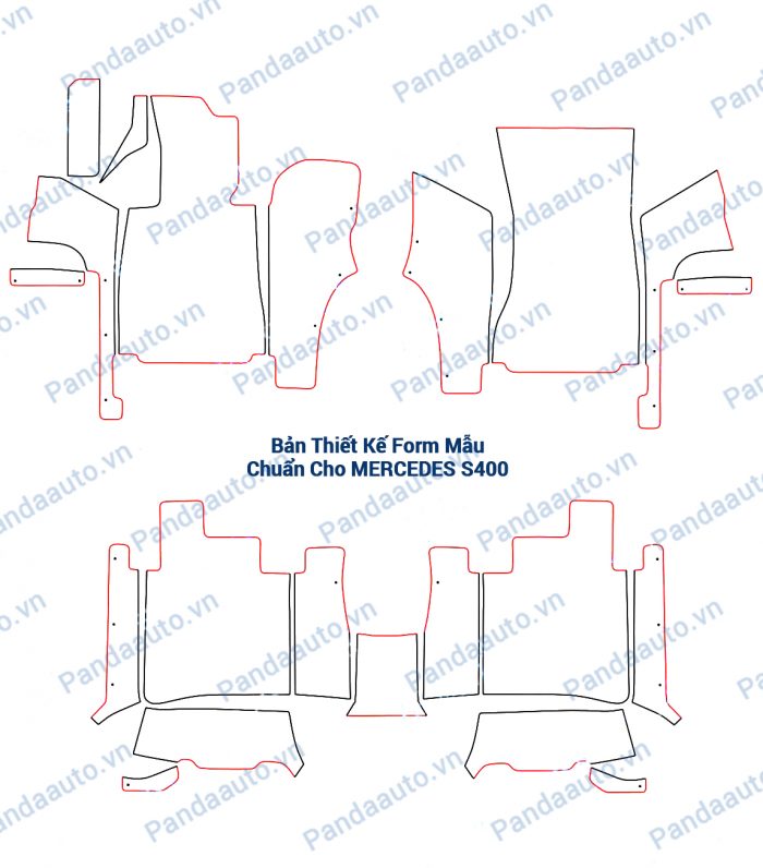Bản thiết kế form mẫu chuẩn thảm 5D Mercedes S400