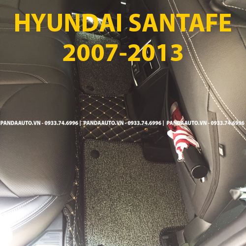 Thảm lót sàn ô tô 5D, 6D xe Hyundai Santafe 2007-2012