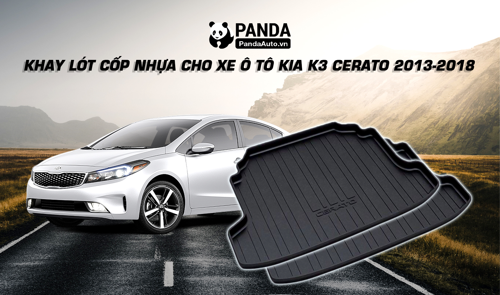 Lót cốp ô tô xe Kia K3 & Cerato 2013-2018