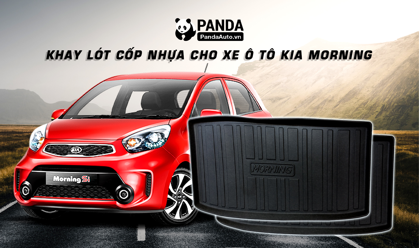 Lót cốp ô tô xe Kia Morning