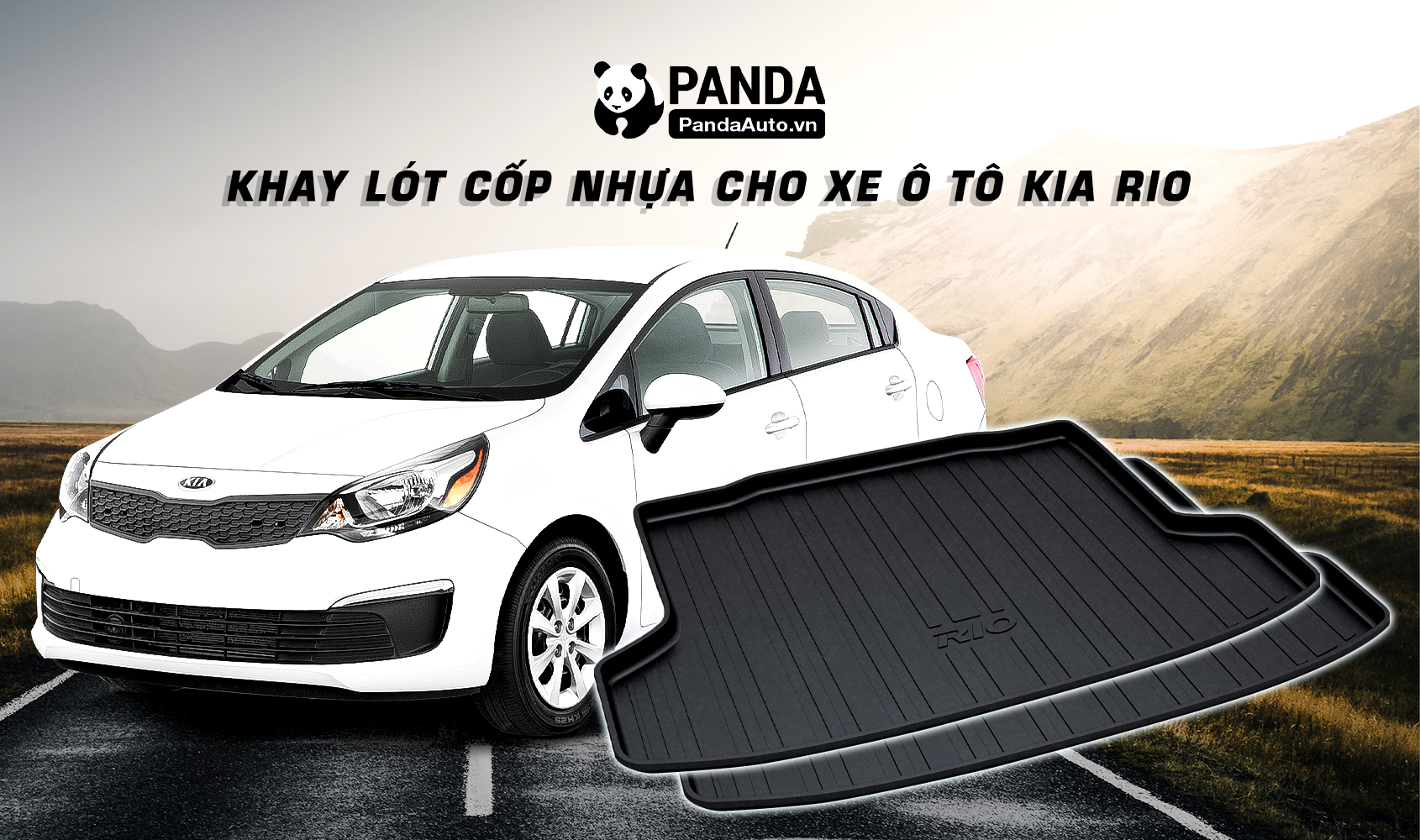 Lót cốp ô tô xe Kia Rio Sedan