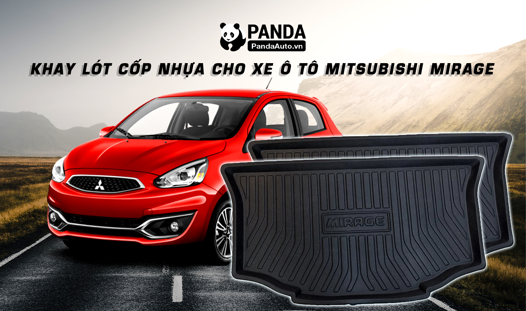 Lót cốp ô tô xe Mitsubishi Mirage
