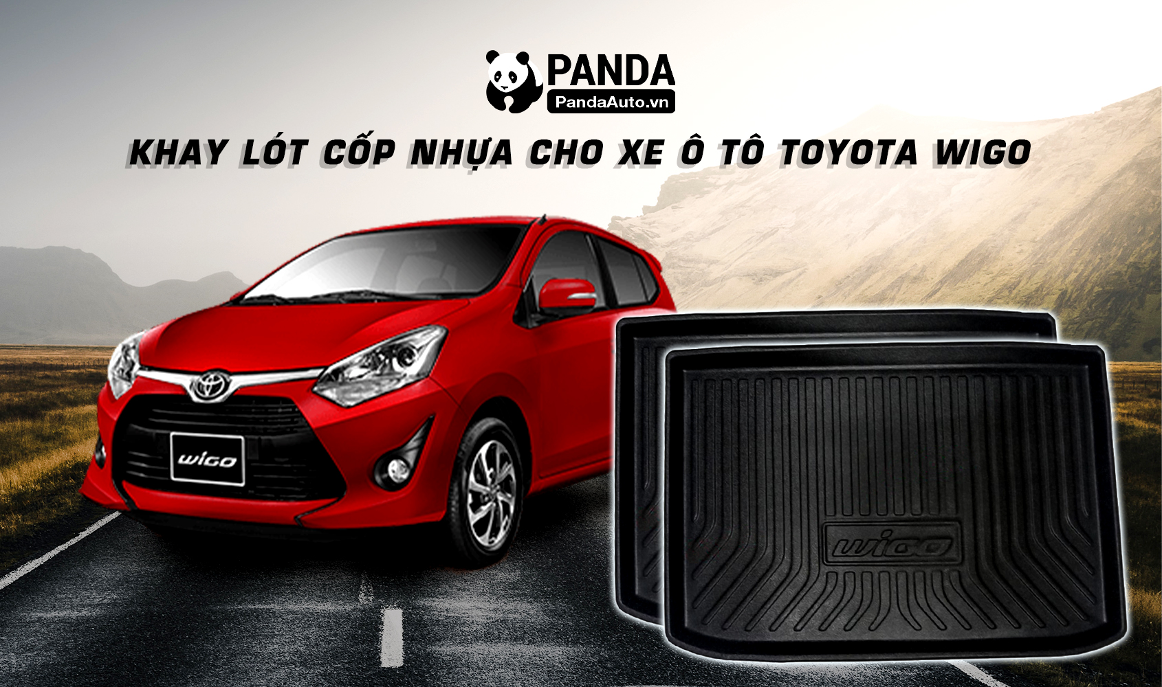 Lót cốp ô tô xe Toyota Wigo