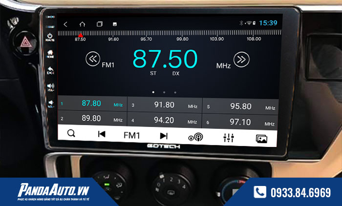 Màn hình ô tô cho xe Altis 2018-2019 hỗ trợ nghe đài FM như màn zin