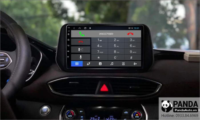 man-hinh-android-cho-xe-Hyundai-Santafe-ho-tro-nghe-dien-thoai-truc-tiep
