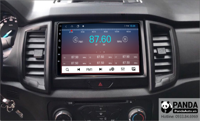 Nghe-radio-tren-man-hinh-Android-cho-xe-Ford-Ranger-XLS-XLT-2019