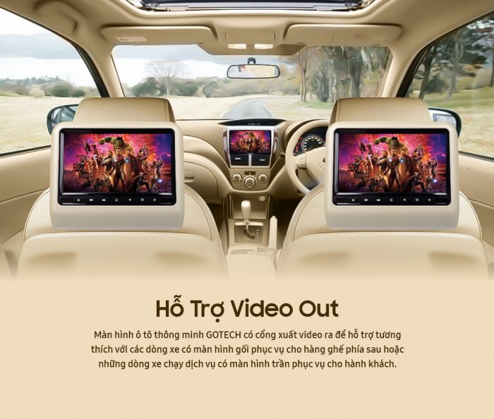 hỗ trợ kết nối video out, truyền hình ảnh cho các thiết bị khác trên ô tô sử dụng