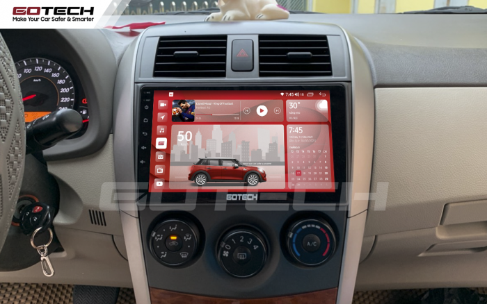 Giao diện mới màn hình GOTECH cho xe aLTIS 2008-2013