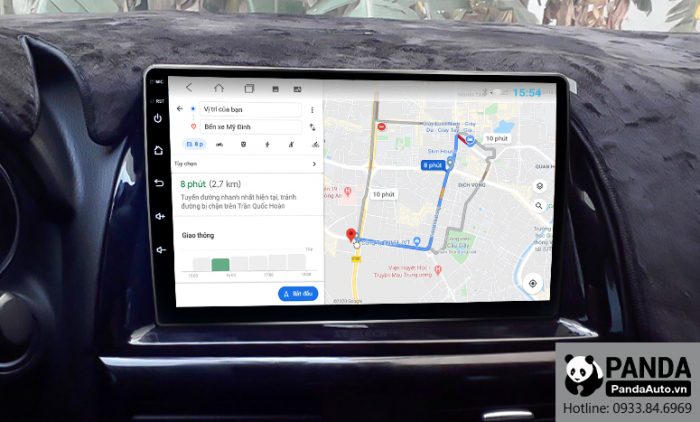 sử dụng phần mềm Google maps chỉ đường trên màn hình ô tô Gotech 
