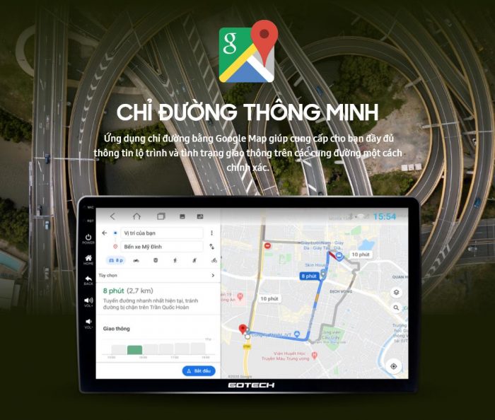 Hỗ trợ chỉ đường thông minh bằng ứng dụng Google maps