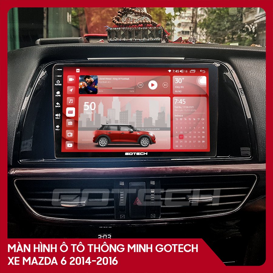 Màn hình ô tô thông minh Gotech cho xe Mazda 6 2014-2016