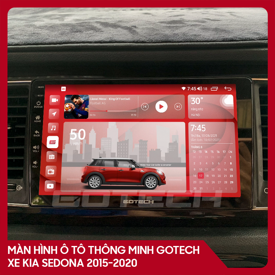 Màn hình ô tô thông minh Gotech cho xe Kia Sedona 2015-2020