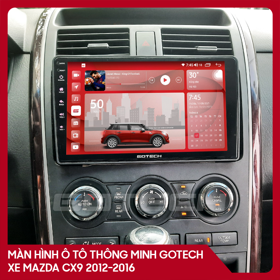 Màn hình ô tô thông minh Gotech cho xe Mazda CX9 2012-2016