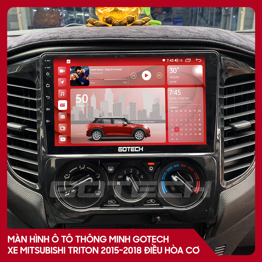 Màn hình ô tô thông minh Gotech cho xe Mitsubishi Triton 2015-2018