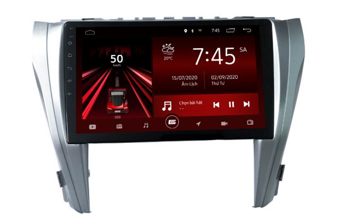 Mặt dưỡng màn hình DVD android Gotech cho xe toyota Camry 2015-2018