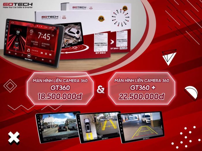 Màn hình android Gotech liền camera 360 Màn hình android Gotech liền camera 360