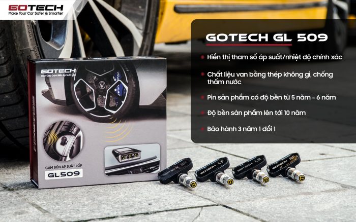 Cảm biến áp suất lốp ô tô GOTECH GL 509