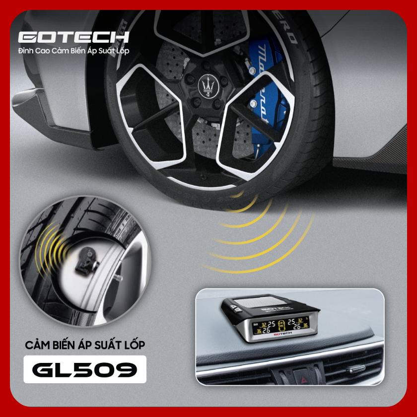 Cảm biến áp suất lốp GOTECH GL509 - Màn hình hiển thị rời