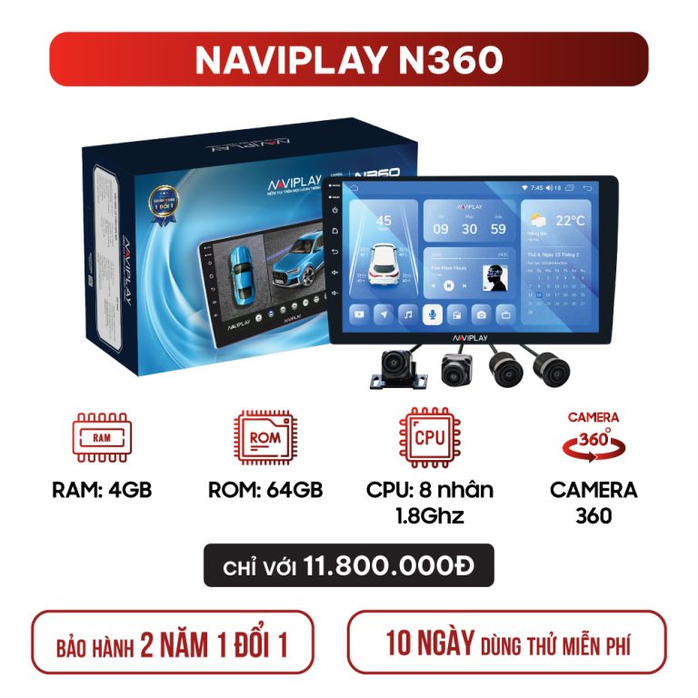 Màn hình NaviPlay N360 – Màn hình giải trí cao cấp dành cho ô tô