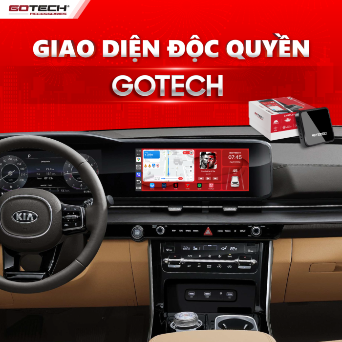 Carplay box Gotech GB7 sở hữu giao diện độc quyền vô cùng đẳng cấp