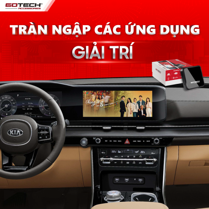 Carplay box Gotech GB7 tràn ngập ứng dụng giải trí bất tận