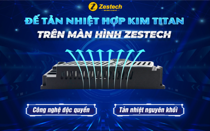 Đế tản nhiệt hợp kim titan trên màn hình ZX10 tiêu chuẩn