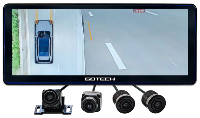 Gotech GT12.3i 360, với tích hợp Camera Sony 307 1080p, đem đến trải nghiệm hiển thị ấn tượng và chất lượng hình ảnh sắc nét, giúp ghi lại mọi chi tiết trên đường hành trình của bạn.