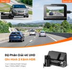 Camera hành trình 70mai Dash cam A810 cho phép ghi hình trước sau, nâng cấp ghi hình DHR camera sau