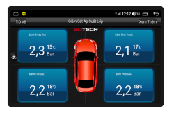 Màn hình ô tô thông minh Gotech GT3i tích hợp cảm biến áp suất lốp