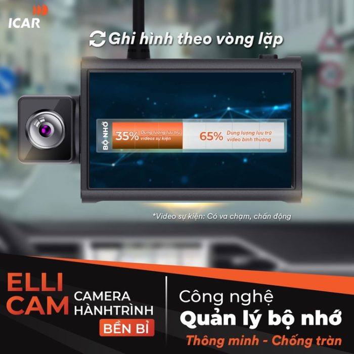 Ellicam A64G có thể lưu giữ những hình ảnh, video quan trọng mà không cần xóa bộ nhớ thủ công