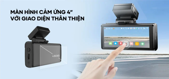 Vietmap SpeedMap M2 trang bị màn hình cảm ứng dễ dàng thao tác