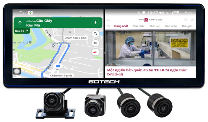 Trải nghiệm đa nhiệm mượt mà trên màn hình GOTECH GT12.3i 360 mang đến sự linh hoạt và thuận lợi trong quá trình sử dụng, giúp tối ưu hóa trải nghiệm lái xe thông minh của bạn.