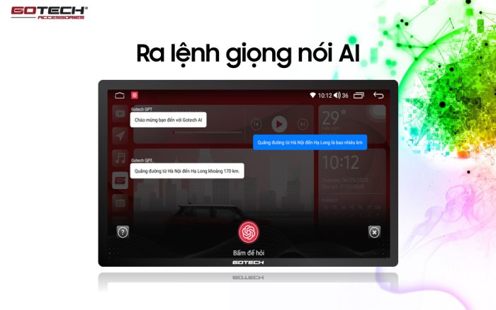 Màn hình Gotech GT11.5I hỗ trợ lái xe rảnh tay