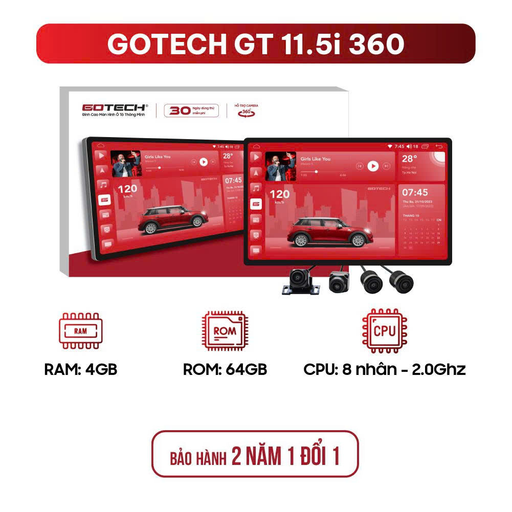 Màn hình ô tô thông minh GOTECH GT11.5i 360