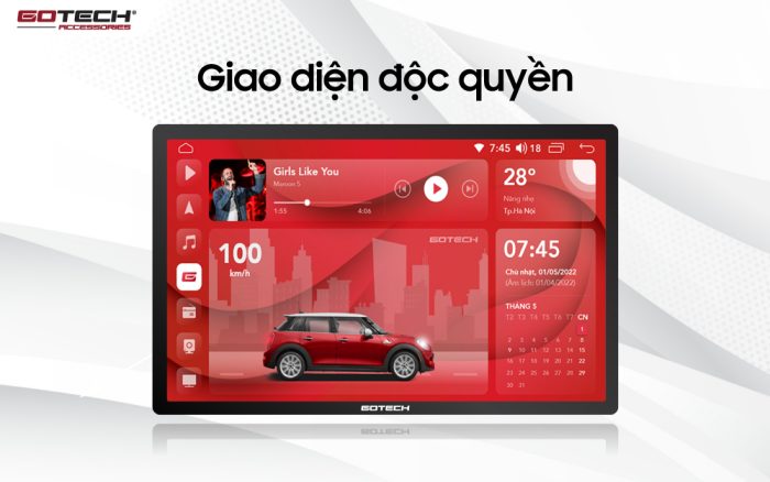 Màn hình ô tô thông minh Gotech GT11.5I 360 thiết kế giao diện độc quyền