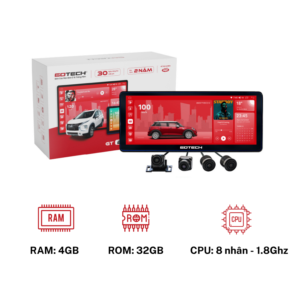 Màn hình ô tô thông minh GOTECH GT12.3i 360