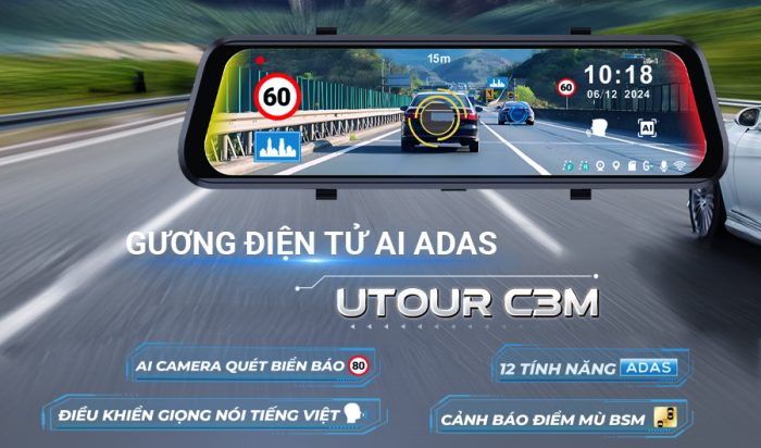 Camera hành trình gương điện tử Utour C3M 