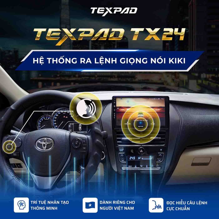 Dễ dàng điều khiển bằng giọng nói và xử lý tác vụ nhanh chóng trên màn hình TexPad TX24 Luxury 10.25 inch
