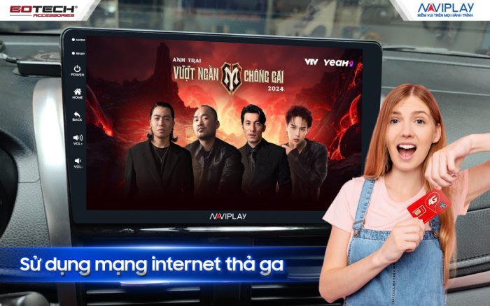 truy cập internet trên màn hình naviplay n900
