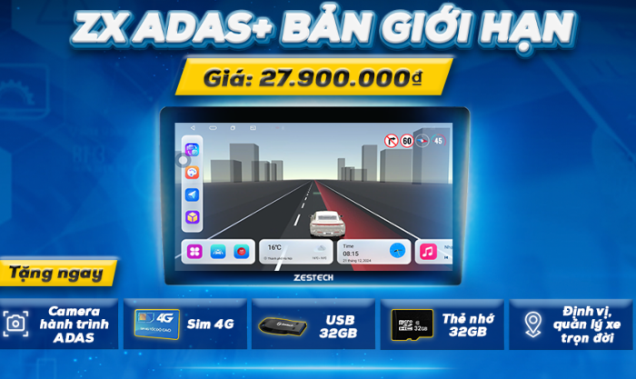 Giá màn hình Zestech ZX ADAS+ bản giới hạn tại panda auto