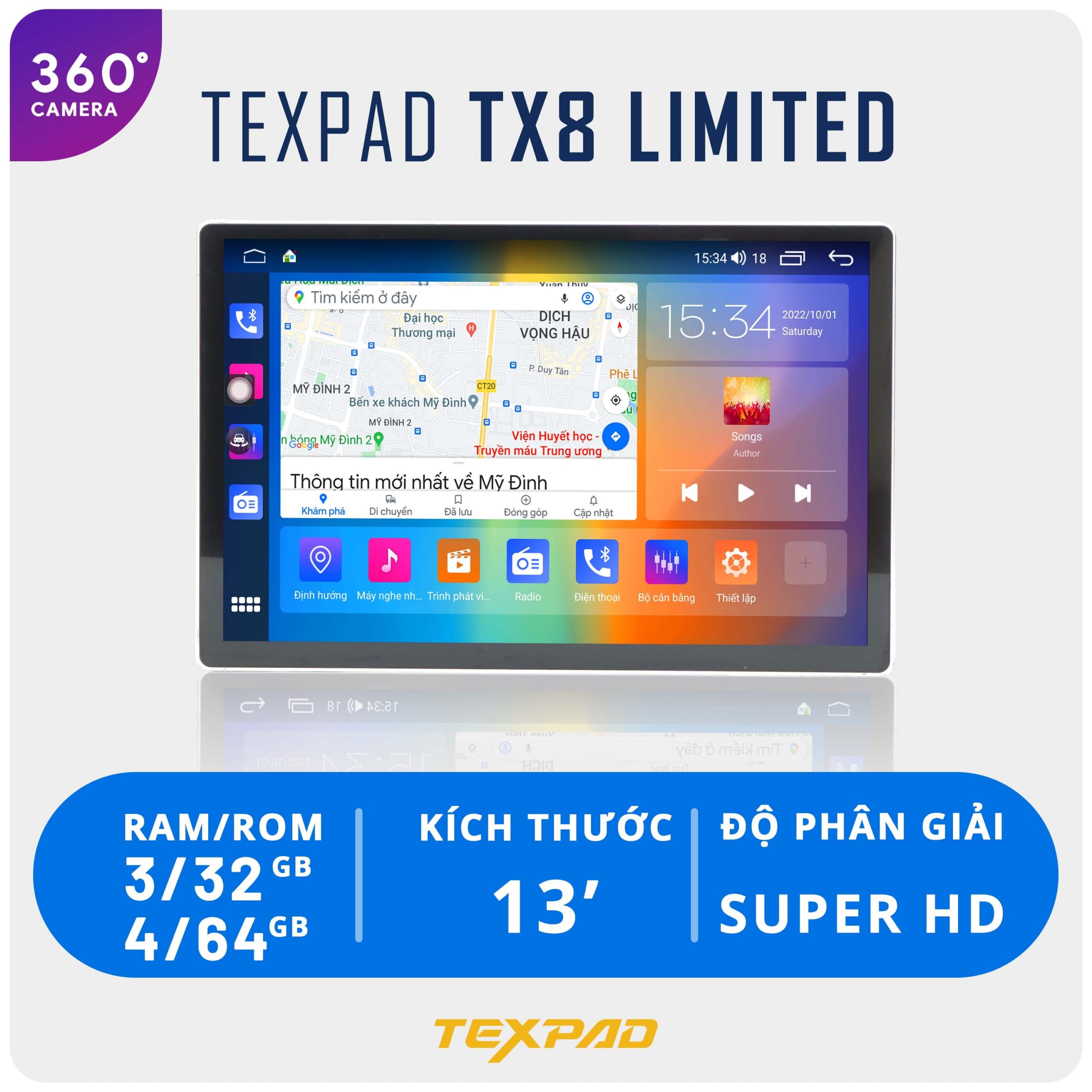 Màn hình android TexPad TX8 Limited