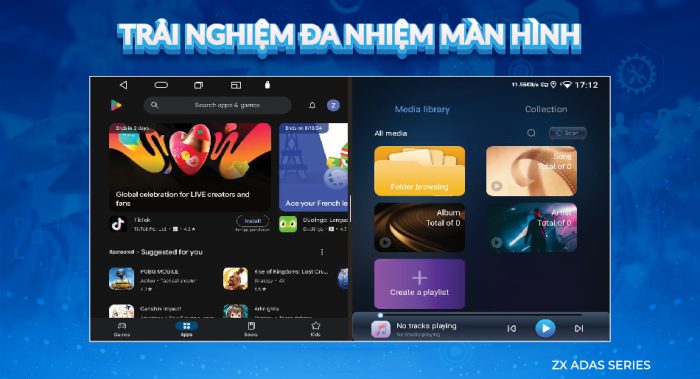 TRải nghiệm chế độ đa nhiệm trên màn hình android Zestech ZX ADAS bản giới hạn tại panda auto