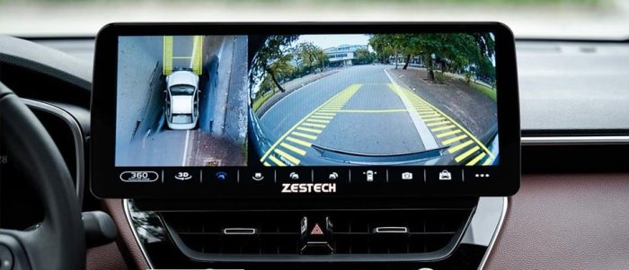 Màn hình Zestech Toyota Cross kết nối thiệt bị ngoại vi