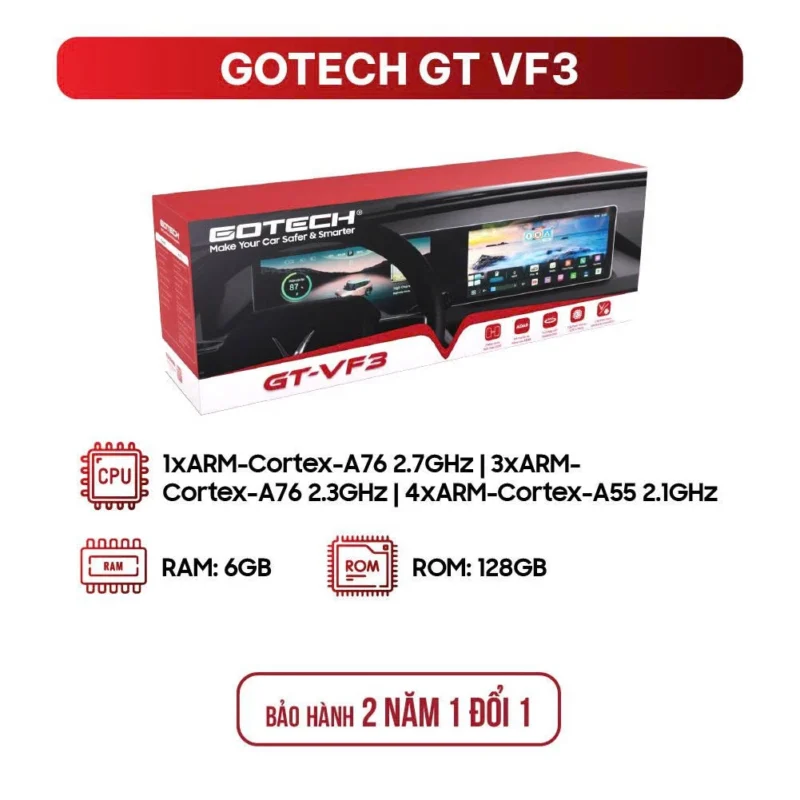 màn hình ô tô Gotech GT VF3 dành riêng cho xe VF3, lắp đặt chính hãng tại Panda Auto