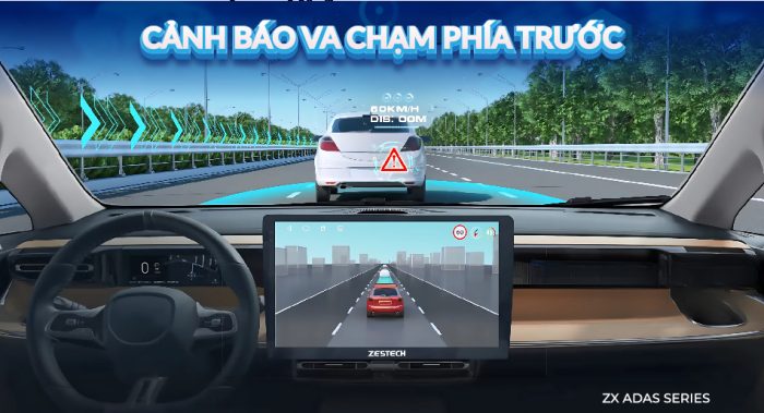 Cảnh báo va chạm trên zestech zx adas+ bản tiêu chuẩn