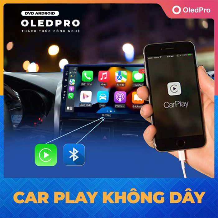 oledpro a6s hỗ trợ kết nối carplay không dây