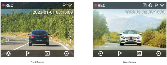 Ghi hình 2 kênh trước và sau 1080P siêu nét