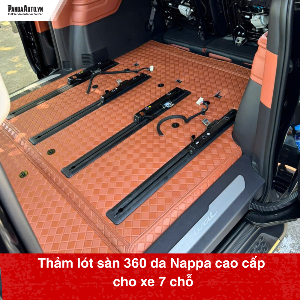 Thảm lót sàn 360 da Nappa cho xe 7 chỗ
