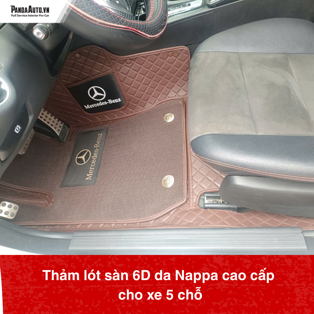 Thảm lót sàn 6D da Nappa cho xe 5 chỗ