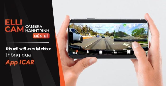 Camera hành trình Ellicam A660 hỗ trợ kết nối với điện thoại